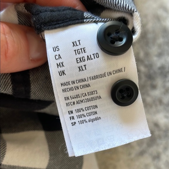 Men's Black and White Checkered Shirt - Picture 6 of 11